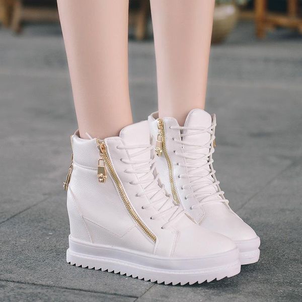 boots ankle platform wedge shoes for women lace up white female winter pu leather booties, Black
boots ankle platform wedge shoes for women lace up white female winter pu leather booties, Black