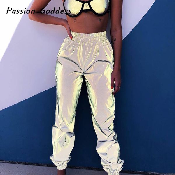 women's pants & capris casual women reflective luminous sweatpants high waist baggy bundle harem trousers femme elastic pantalon plus s, Black;white
women's pants & capris casual women reflective luminous sweatpants high waist baggy bundle harem trousers femme elastic pantalon plus s, Black;white