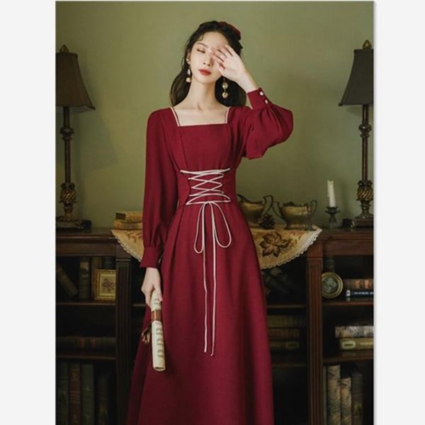 casual dresses wine red summer autumn dress women sweer vintage long party elegant sleeve, Black;gray
casual dresses wine red summer autumn dress women sweer vintage long party elegant sleeve, Black;gray