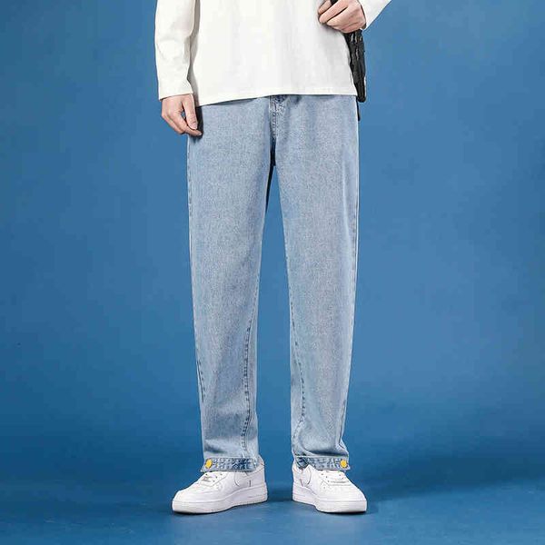 men's jeans ins style denim wide-leg pants button binding feet straight light blue baggy elastic waist korean fashion old vugt
men's jeans ins style denim wide-leg pants button binding feet straight light blue baggy elastic waist korean fashion old vugt