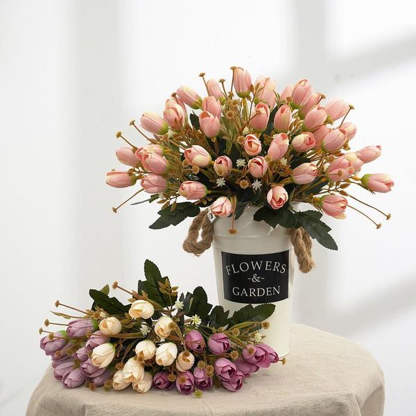 artificial silk flower bouquet tea rose 7 heads fake flowers european wedding bride for home garden decoration decorative & wreaths
artificial silk flower bouquet tea rose 7 heads fake flowers european wedding bride for home garden decoration decorative & wreaths