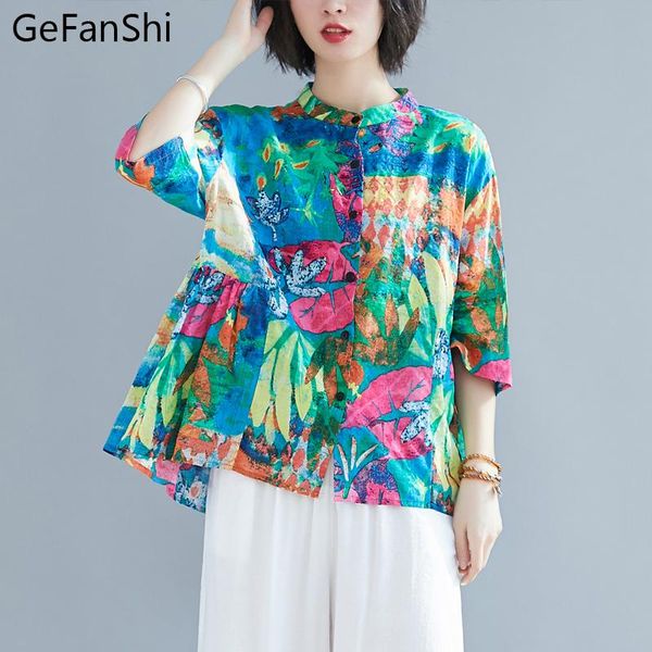 women's blouses & shirts summer women short sleeve floral print cotton linen casual loose blouse female o-neck work wear office shirt, White
women's blouses & shirts summer women short sleeve floral print cotton linen casual loose blouse female o-neck work wear office shirt, White