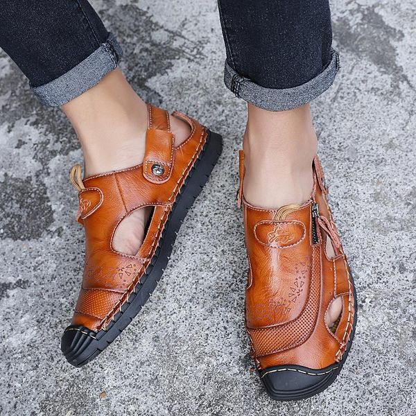 slippers men fashion sandals work sandali da uomo safety summer sandalia rasteira outdoor leather sandale ete homme, Black
slippers men fashion sandals work sandali da uomo safety summer sandalia rasteira outdoor leather sandale ete homme, Black