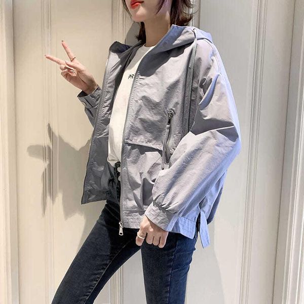women's jackets 2021 autumn jacket long sleeve coat loose hooded casual female solid color outwear plus size w567, Black;brown
women's jackets 2021 autumn jacket long sleeve coat loose hooded casual female solid color outwear plus size w567, Black;brown