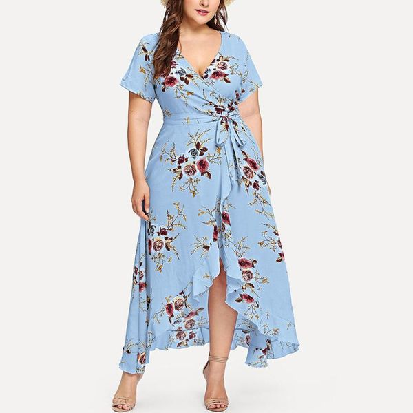 party dresses 40# plus size floral print maxi dress women short sleeve v neck chiffon summer elegant boho vintage for, White;black
party dresses 40# plus size floral print maxi dress women short sleeve v neck chiffon summer elegant boho vintage for, White;black