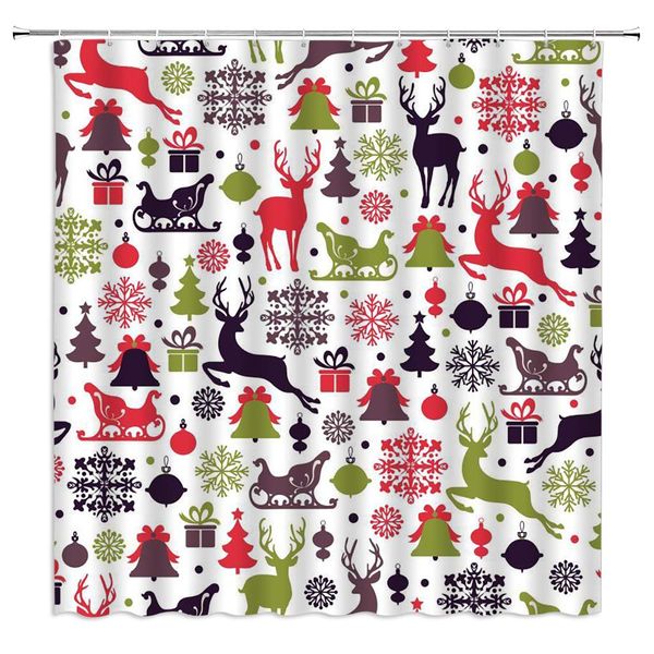 christmas theme shower curtain reindeer sleigh pine tree snowflake gift box bell xmas ball green red fabric bath curtains
christmas theme shower curtain reindeer sleigh pine tree snowflake gift box bell xmas ball green red fabric bath curtains