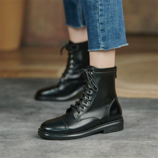 boots pxelena 2021 fall winter women genuine leather stretch ankle lace up low heels military tactical shoes comfort lady, Black
boots pxelena 2021 fall winter women genuine leather stretch ankle lace up low heels military tactical shoes comfort lady, Black