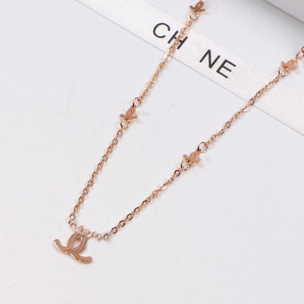 chains letter logopendant necklace plated with 18k titanium steel hollow out color gold for lovers, Silver
chains letter logopendant necklace plated with 18k titanium steel hollow out color gold for lovers, Silver