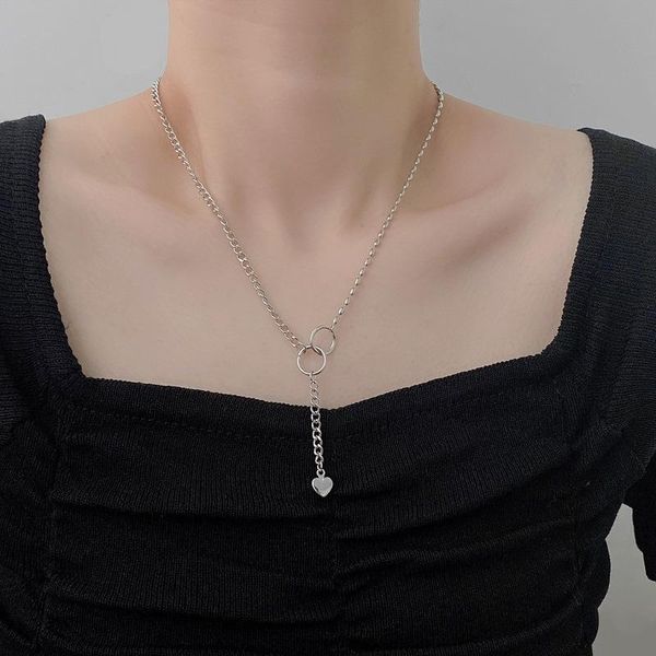 chains heart necklace women elegant necklaces for woman round simple pendant girl kpop jewelry trendy zinc alloy collier, Silver
chains heart necklace women elegant necklaces for woman round simple pendant girl kpop jewelry trendy zinc alloy collier, Silver