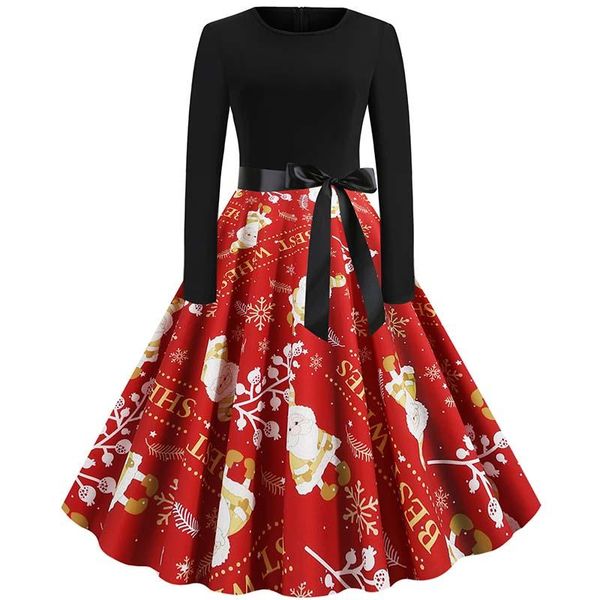 casual dresses retro midi dress for women pleated big swing christmas printed long sleeve crew neck evening party vestido lace up bow g, Black;gray
casual dresses retro midi dress for women pleated big swing christmas printed long sleeve crew neck evening party vestido lace up bow g, Black;gray