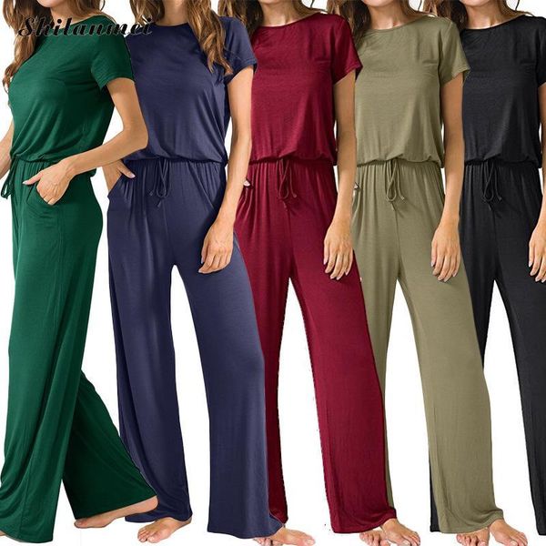women's jumpsuits & rompers 2021 summer women jumpsuit fashion causal overall loose solid wide leg pants playsuit lace up sashes sets, Black;white
women's jumpsuits & rompers 2021 summer women jumpsuit fashion causal overall loose solid wide leg pants playsuit lace up sashes sets, Black;white