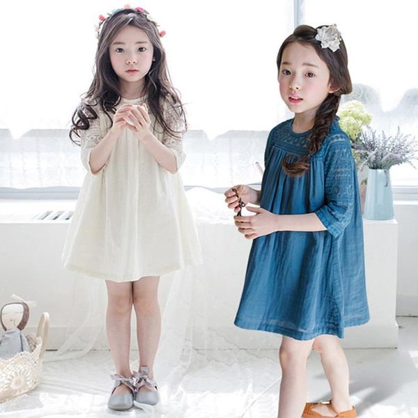 girl's dresses princess girls dress with lace 2021 summer fall kids cotton party wedding teenage clothes blue white, Red;yellow
girl's dresses princess girls dress with lace 2021 summer fall kids cotton party wedding teenage clothes blue white, Red;yellow