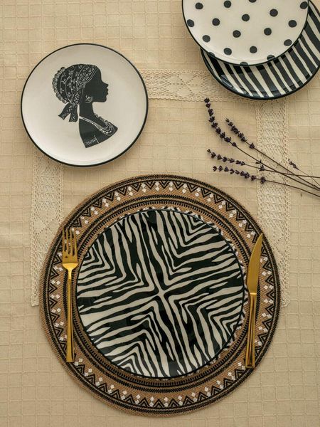 dishes & plates stylish ceramic black patterned zebra plate art nordic style dessert snack kitchen round cosmetics home decor
dishes & plates stylish ceramic black patterned zebra plate art nordic style dessert snack kitchen round cosmetics home decor