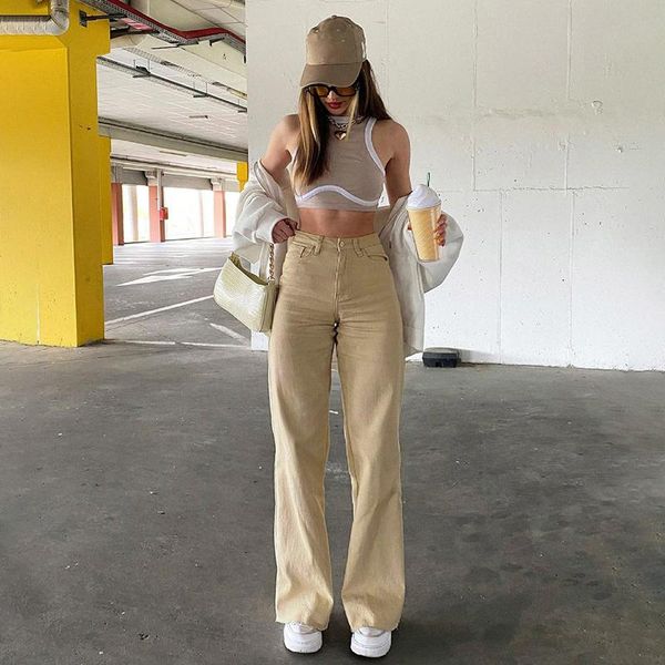 women's jeans ladies long trousers casual streetwear bell bottoms solid color high waist denim pants with pockets women autumn spring, Blue
women's jeans ladies long trousers casual streetwear bell bottoms solid color high waist denim pants with pockets women autumn spring, Blue