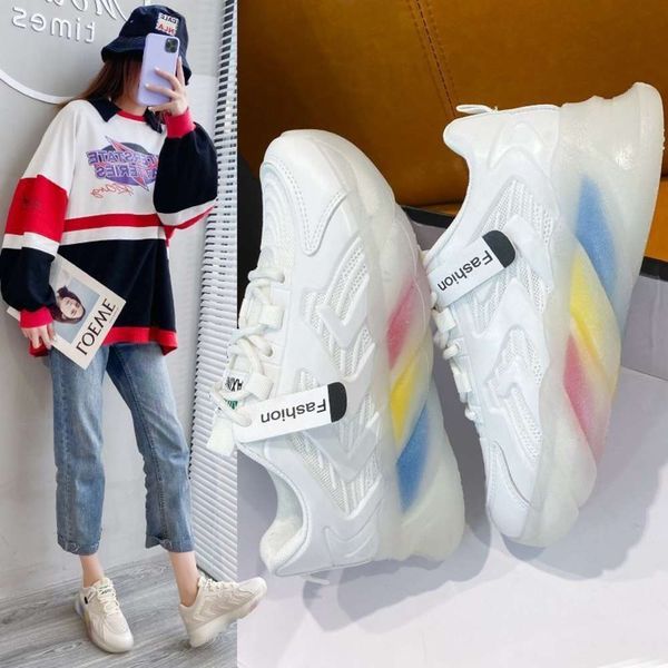 casual shoes colorful daddy shoes women's fashion 2021 new spring net red versatile super fire jelly rainbow sole sports pbq9, Black
casual shoes colorful daddy shoes women's fashion 2021 new spring net red versatile super fire jelly rainbow sole sports pbq9, Black