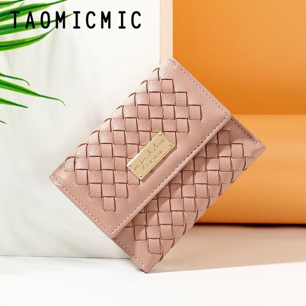 wallets women pu short wallet female handmade woven purse handbag button candy color functional cash po card holders, Red;black
wallets women pu short wallet female handmade woven purse handbag button candy color functional cash po card holders, Red;black