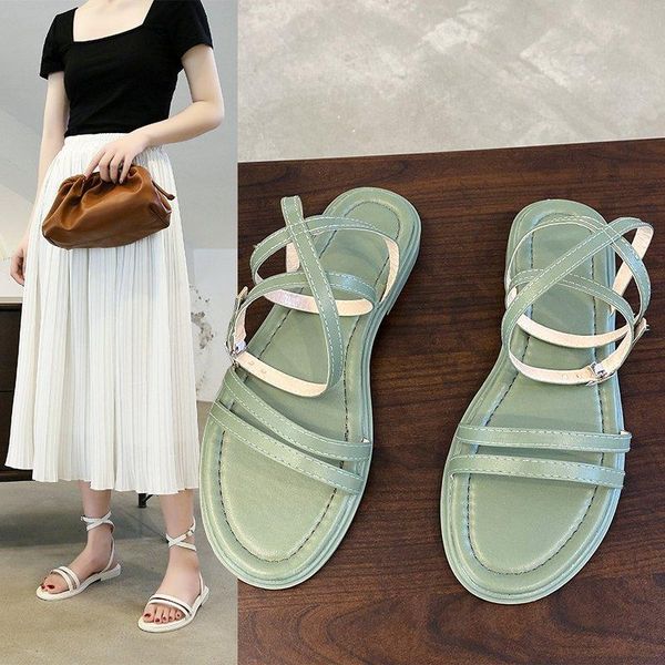sandals summer temperament 2021 women's fairy fashion soft sole versatile flat bottom roman shoes women, Black
sandals summer temperament 2021 women's fairy fashion soft sole versatile flat bottom roman shoes women, Black