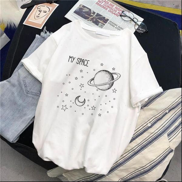 summer women t shirt moon star printing harajuku funny short sleeved tees o neck ulzzang casual girls large size, White
summer women t shirt moon star printing harajuku funny short sleeved tees o neck ulzzang casual girls large size, White