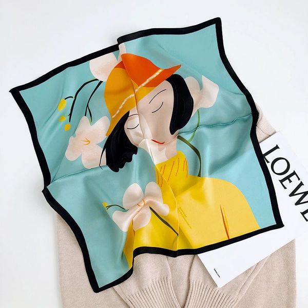 scarves 100% pure silk square 52*52 cm women fashion small bandana cartoon lady print crepe satin plain handkerchief, Blue;gray
scarves 100% pure silk square 52*52 cm women fashion small bandana cartoon lady print crepe satin plain handkerchief, Blue;gray