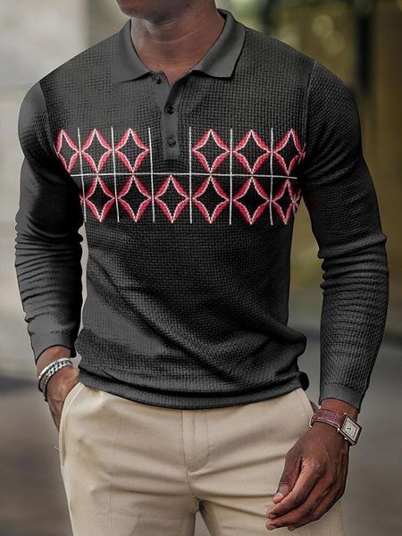 men's polos 2021 autumn casual men shirts printed fashion turn-down long sleeve shirt for winter buttoned clothing, White;black
men's polos 2021 autumn casual men shirts printed fashion turn-down long sleeve shirt for winter buttoned clothing, White;black