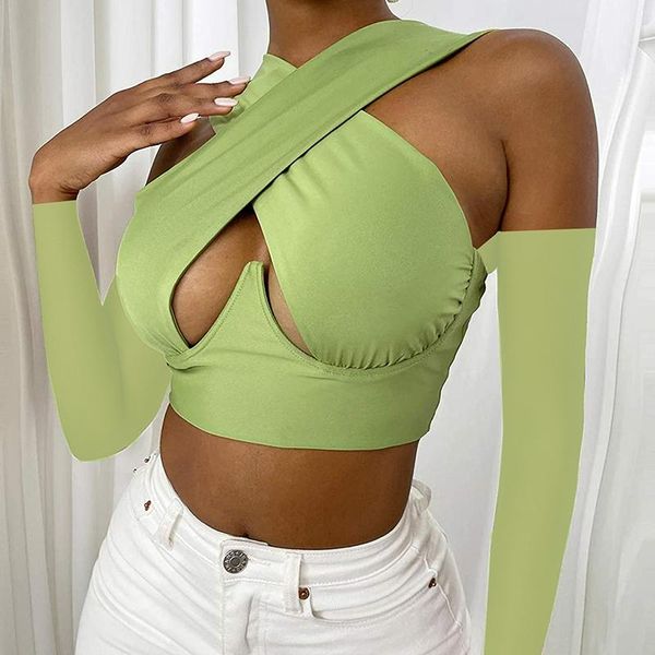 women's tanks & camis summer crop with separated sleeves women fashion solid color vest cross hollow exposed navel sleeveless tank, White
women's tanks & camis summer crop with separated sleeves women fashion solid color vest cross hollow exposed navel sleeveless tank, White