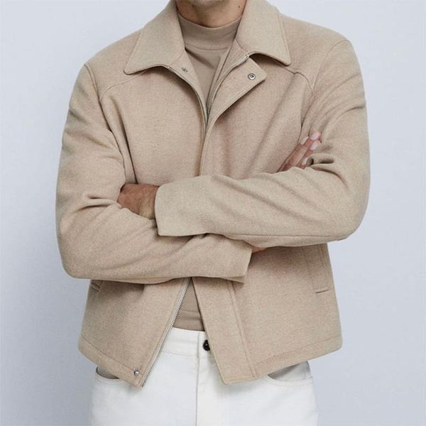 men's jackets bmurhmza 2021 fashion with pocket woolen lapel texture jacket coat vintage long sleeve outerwear chic overshirt, Black;brown
men's jackets bmurhmza 2021 fashion with pocket woolen lapel texture jacket coat vintage long sleeve outerwear chic overshirt, Black;brown