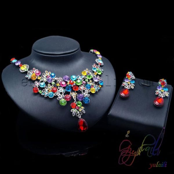 earrings & necklace yulaili factory cubic zircon plated gold copper alloy ladies wearing flower models jewelry sets, Silver
earrings & necklace yulaili factory cubic zircon plated gold copper alloy ladies wearing flower models jewelry sets, Silver