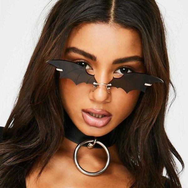 vintage bat sunglasses women colorful mirror rimless sun glasses female metal, White;black
vintage bat sunglasses women colorful mirror rimless sun glasses female metal, White;black