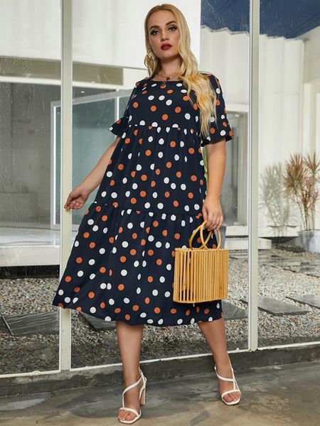 plus size dresses woman summer 2021 ruffles short sleeve polka dot print casual beach dress loose oversized maxi long, Black
plus size dresses woman summer 2021 ruffles short sleeve polka dot print casual beach dress loose oversized maxi long, Black