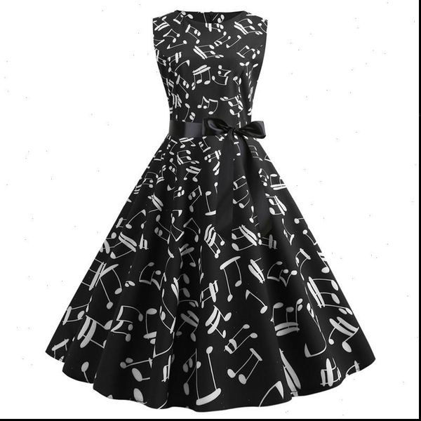 womens dress summer women vintage music note print o neck casual swing retro party midi dresses robe femme vestidos, Black;gray
womens dress summer women vintage music note print o neck casual swing retro party midi dresses robe femme vestidos, Black;gray