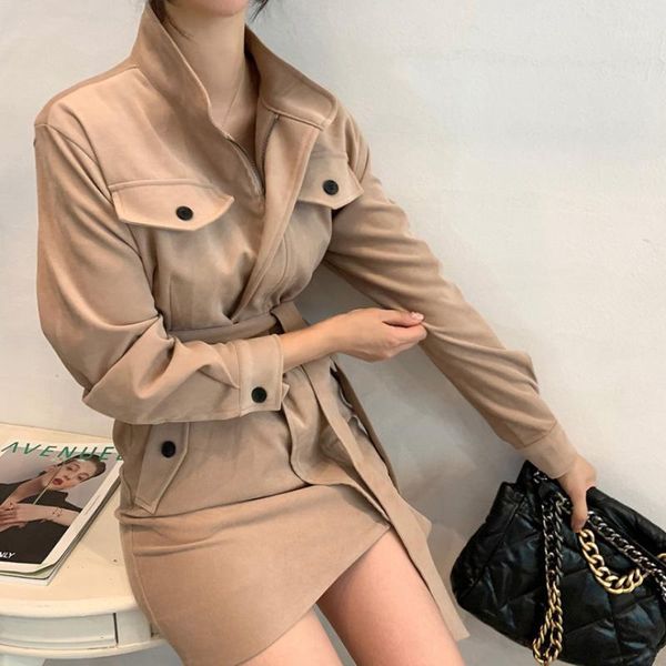 vintage chic safari style fashion slim dresses women long sleeve wrap sashes dress female 2021 spring casual, Black;gray
vintage chic safari style fashion slim dresses women long sleeve wrap sashes dress female 2021 spring casual, Black;gray