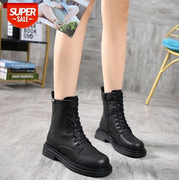 the first layer of cowhide women's boots mid-tube front tie black thick heel round toe leather martin trend #pk4s
the first layer of cowhide women's boots mid-tube front tie black thick heel round toe leather martin trend #pk4s
