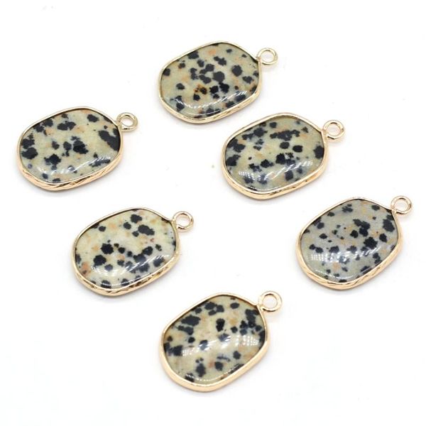charms natural stone pendant oval gilded dalmatian jasper exquisite for jewelry making diy bracelet necklace earring accessories, Bronze;silver
charms natural stone pendant oval gilded dalmatian jasper exquisite for jewelry making diy bracelet necklace earring accessories, Bronze;silver