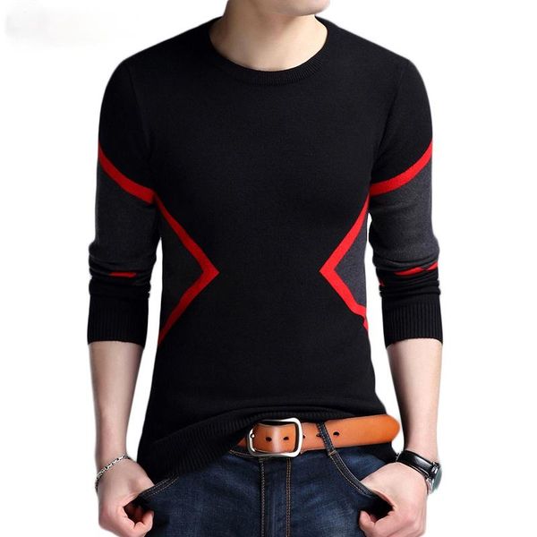 men's sweaters 2021 autumn winter fashion brand clothing breathable slim fit men pullover contrast color knitted sweater, White;black
men's sweaters 2021 autumn winter fashion brand clothing breathable slim fit men pullover contrast color knitted sweater, White;black