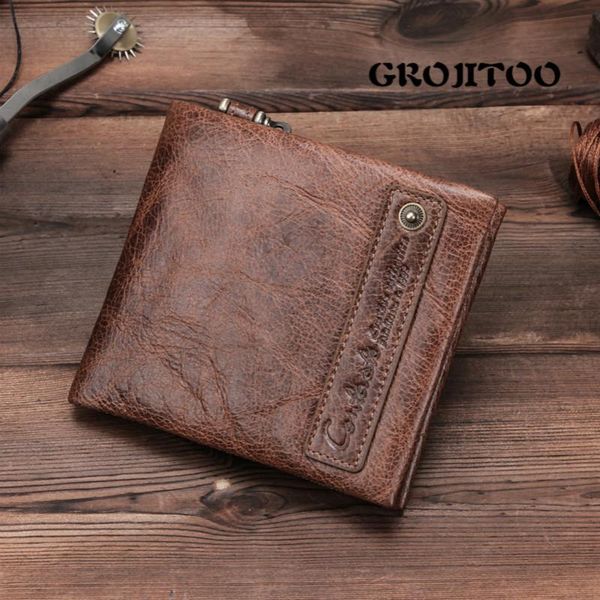 anti-theft brush genuine leather men's wallet multi-functional two-fold card holder short coin purse wallets, Red;black
anti-theft brush genuine leather men's wallet multi-functional two-fold card holder short coin purse wallets, Red;black