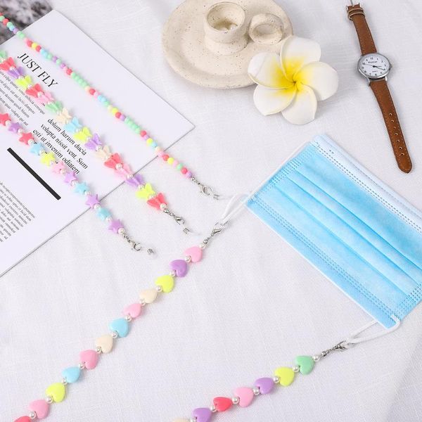 sunglasses frames pearl candy color butterfly glasses masking chain dual-use extensible star lining, Silver
sunglasses frames pearl candy color butterfly glasses masking chain dual-use extensible star lining, Silver