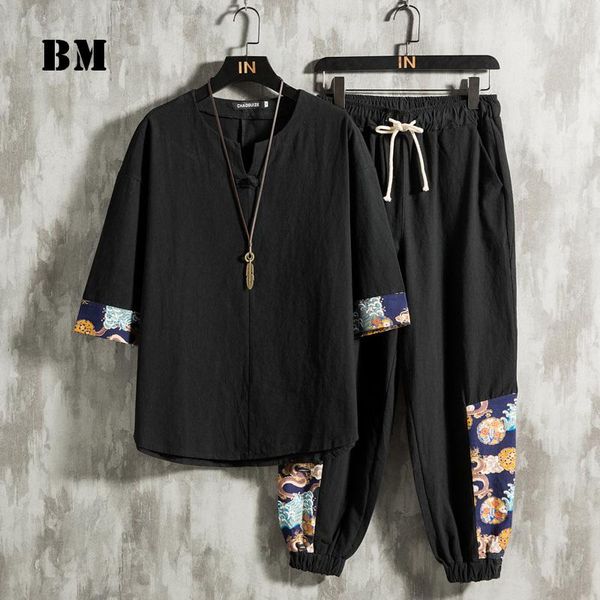 men's tracksuits summer chinese style patchwork cotton linen suit retro ethnic casual two-piece ancient costume hanfu men clothing, Gray
men's tracksuits summer chinese style patchwork cotton linen suit retro ethnic casual two-piece ancient costume hanfu men clothing, Gray