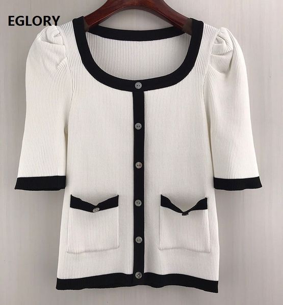 knits spring summer fashion sweaters knitting women pocket deco short sleeve casual soft knitwear ladies, White
knits spring summer fashion sweaters knitting women pocket deco short sleeve casual soft knitwear ladies, White