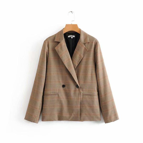 women's suits & blazers geckoistail women vintage plaid office suit jacket coat 2021 autumn double breasted long sleeve work wear outer, White;black
women's suits & blazers geckoistail women vintage plaid office suit jacket coat 2021 autumn double breasted long sleeve work wear outer, White;black