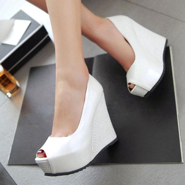 peep toe slip on plaform wedges high heels office lady sandals summer shoes big size 43 dress, Black
peep toe slip on plaform wedges high heels office lady sandals summer shoes big size 43 dress, Black