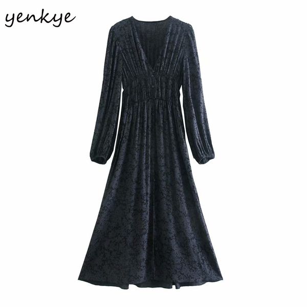 yenkye vintage floral print long dress women v neck lantern sleeve slim a-line slits elegant party dress vestido 210515, Black;gray
yenkye vintage floral print long dress women v neck lantern sleeve slim a-line slits elegant party dress vestido 210515, Black;gray
