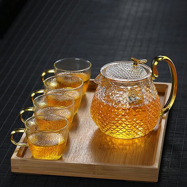 teaware glass teapot 600ml high borosilicate high temperature resistance hammer pattern teapot tea set filter bubble container
teaware glass teapot 600ml high borosilicate high temperature resistance hammer pattern teapot tea set filter bubble container