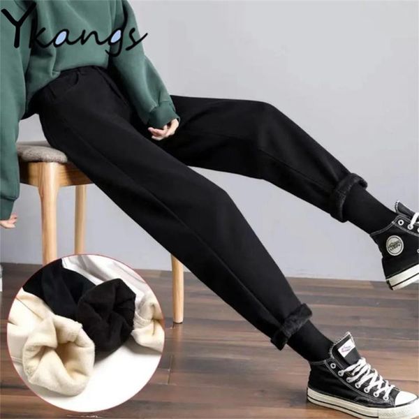 women's jeans loose plus velvet all-match woman's harlan high street black casual pants harajuku autumn winter 2021 warm denim tro, Blue
women's jeans loose plus velvet all-match woman's harlan high street black casual pants harajuku autumn winter 2021 warm denim tro, Blue