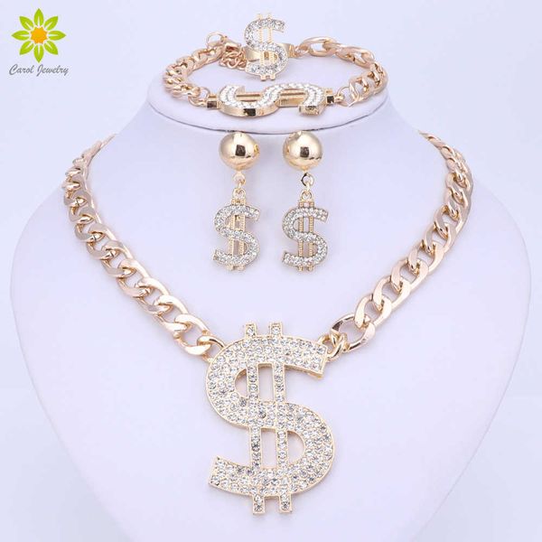 gold color hip hop bling dollar sign pendant jewelry set dollar with rhinestone pendant necklace earrings ring bracelet h1022, Silver
gold color hip hop bling dollar sign pendant jewelry set dollar with rhinestone pendant necklace earrings ring bracelet h1022, Silver