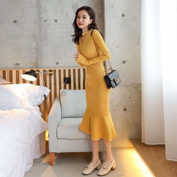 casual dresses autumn winter mermaid midi dress knitted sweater bottom o neck lace korean high waist trumpet slolid long sleeve slim wo, Black;gray
casual dresses autumn winter mermaid midi dress knitted sweater bottom o neck lace korean high waist trumpet slolid long sleeve slim wo, Black;gray