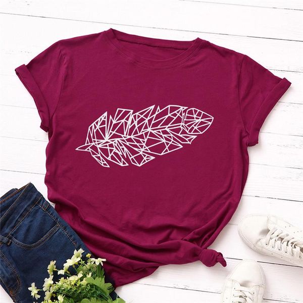 100% cotton t-shirt geometric feather print t shirt women plus size 5xl casual short sleeve female harajuku bacic tshirt women's, White
100% cotton t-shirt geometric feather print t shirt women plus size 5xl casual short sleeve female harajuku bacic tshirt women's, White