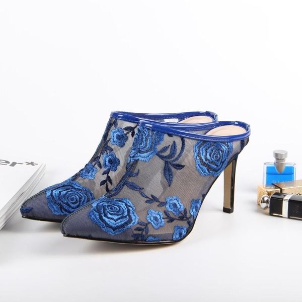 dress shoes womens pointed toe mesh floral embroidery slipper stilettos high heel slingback plus size 3colors summer breathable, Black
dress shoes womens pointed toe mesh floral embroidery slipper stilettos high heel slingback plus size 3colors summer breathable, Black