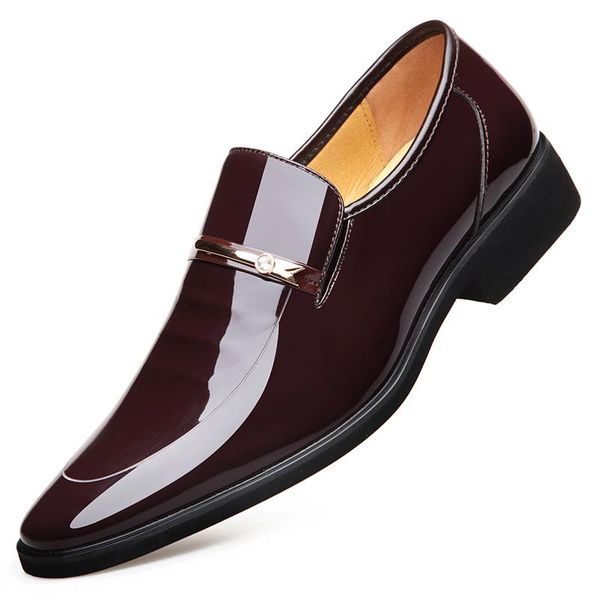 dress shoes goxpacer spring men pointed toe formal patent leather flats inner height fashion comfortable metal buckle, Black
dress shoes goxpacer spring men pointed toe formal patent leather flats inner height fashion comfortable metal buckle, Black