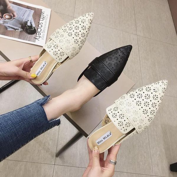slippers 2021 summer women mules ulzzang fashion pointed toe flats shoes hollow carved woman black outside slipper
slippers 2021 summer women mules ulzzang fashion pointed toe flats shoes hollow carved woman black outside slipper