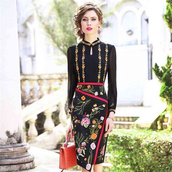 floral embroidery bodycon pencil dress vestido robe female graceful ladies slim chiffon sleeve patcwork ol 210602, Black;gray
floral embroidery bodycon pencil dress vestido robe female graceful ladies slim chiffon sleeve patcwork ol 210602, Black;gray